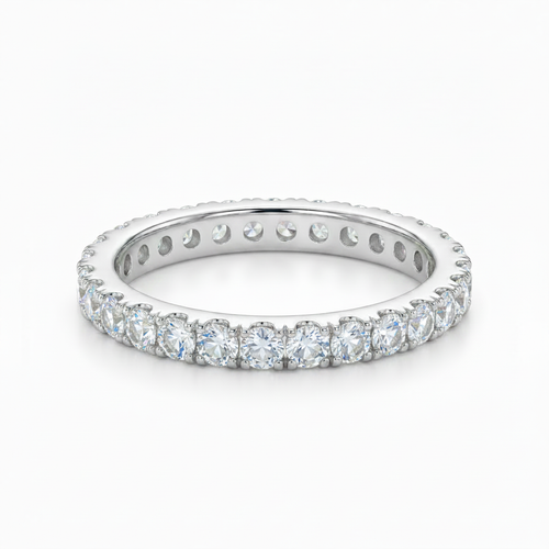 Anillo churumbela Lumière en plata 950 con zircones brillantes
