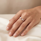 Anillo trébol dúo de plata 925