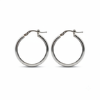 Argollas clásicas de plata de 20 mm con acabado pulido