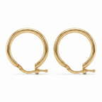 Aretes Argolla Camille bañados en oro de 18K sobre plata 925 de 18 mm