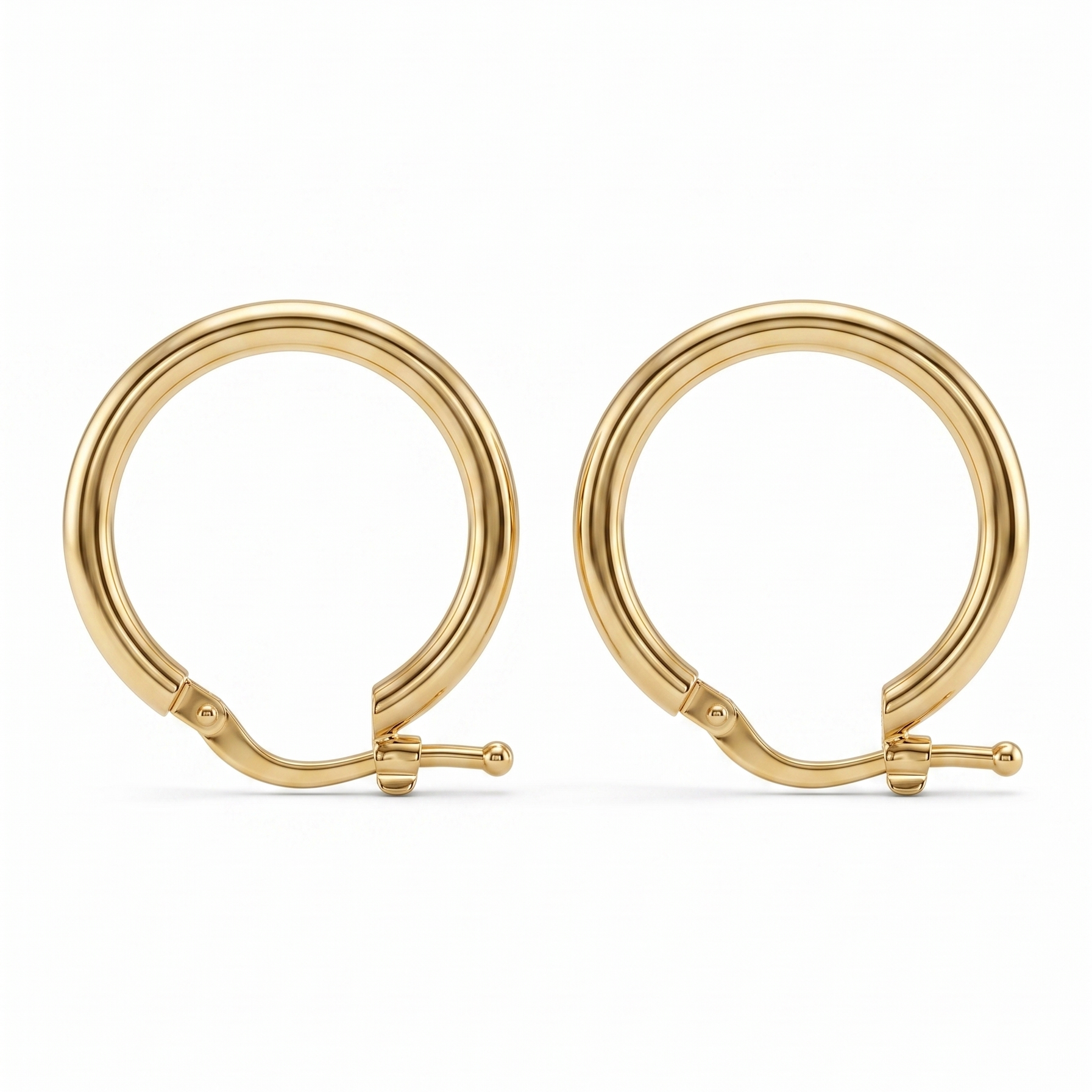 Aretes Argolla Camille bañados en oro de 18K sobre plata 925 de 18 mm