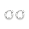 Aretes Aura Plateados de 9 mm en Plata 925 tipo argolla | Emmas