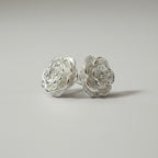Aretes flor mini de plata 925