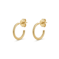 Aretes Nara Dorados de 12 mm en Plata 925 con baño de oro 18k | Emmas