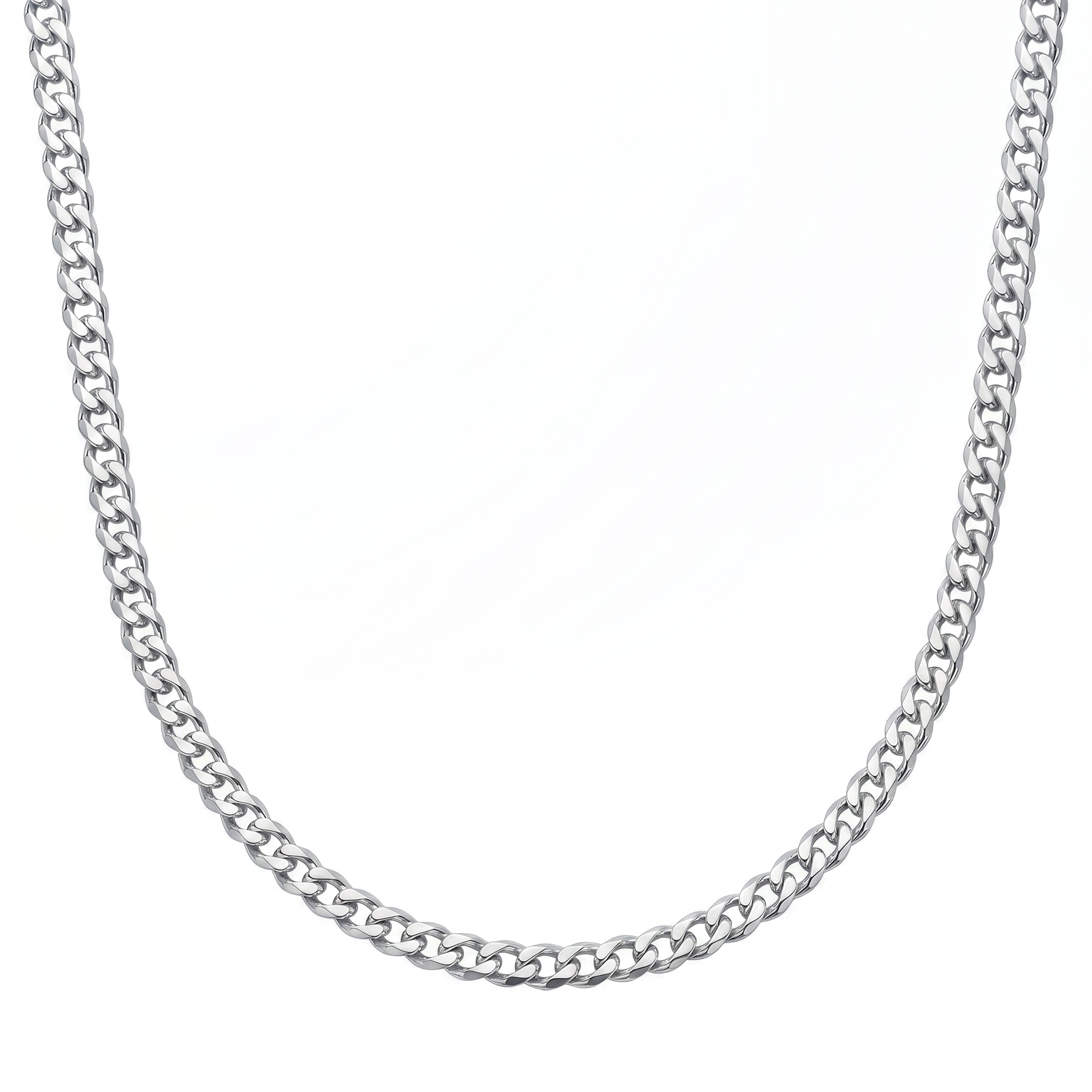 Cadena Panzer Slim de plata 925 de 50 cm y 2 mm de ancho