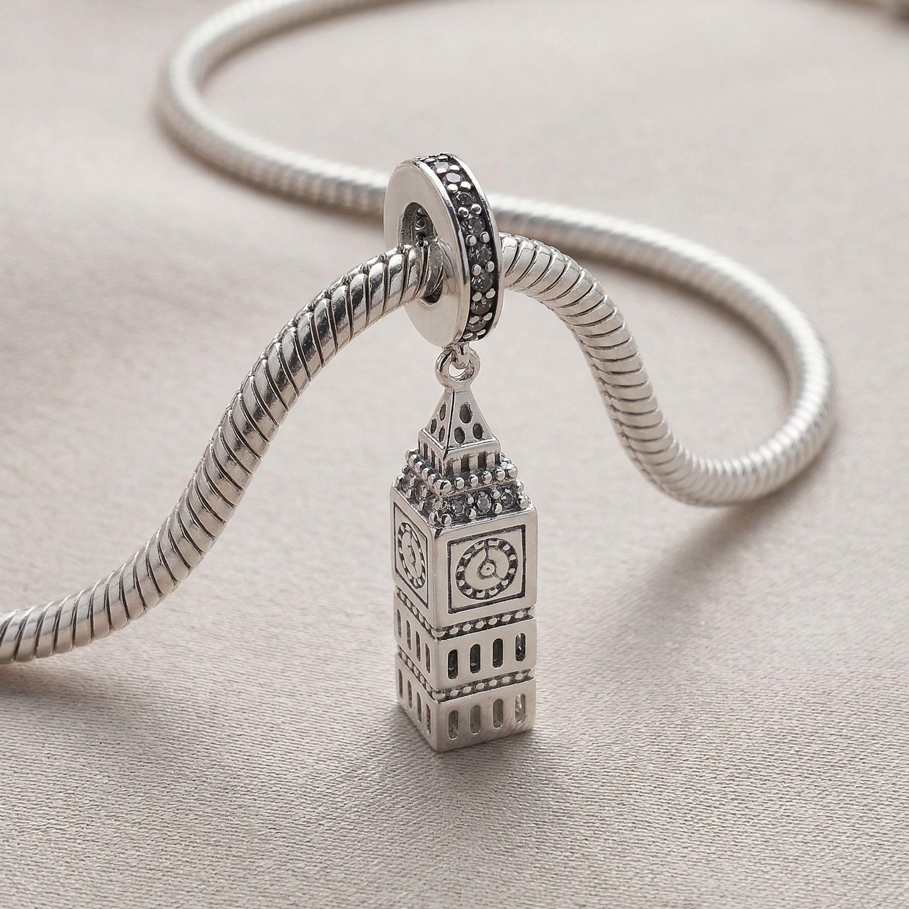 Charm de plata 925 inspirado en Big Ben de Londres
