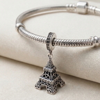Charm de plata 925 inspirado en la Torre Eiffel de París