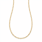 Collar cadena de bolitas y barras bañado en oro de 18k sobre plata 925