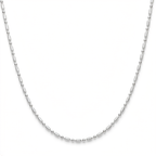 Collar cadena de bolitas y barras de plata 925 con diseño delicado y acabado pulido
