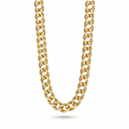 Collar cadena forte de plata 925 bañada en oro 18K con eslabones double link