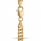 Broche de mosquetón en collar de plata 925 bañado en oro 18K