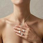 Collar cascada texturizada de plata 925 con diseño elegante