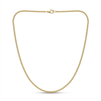 Collar Esferas Aurea de plata 925 bañada en oro 18K con bolitas de 2.5 mm