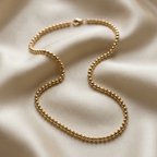 Collar dorado de bolitas en plata 925 bañada en oro de 18K