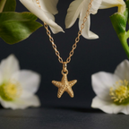 Collar Estrella Marina Nerina bañado en oro de 18K sobre plata 925 con dije de estrella marina