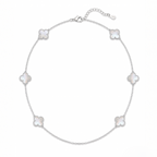 Collar Florencia Nácar de plata 925 con 6 flores de nácar