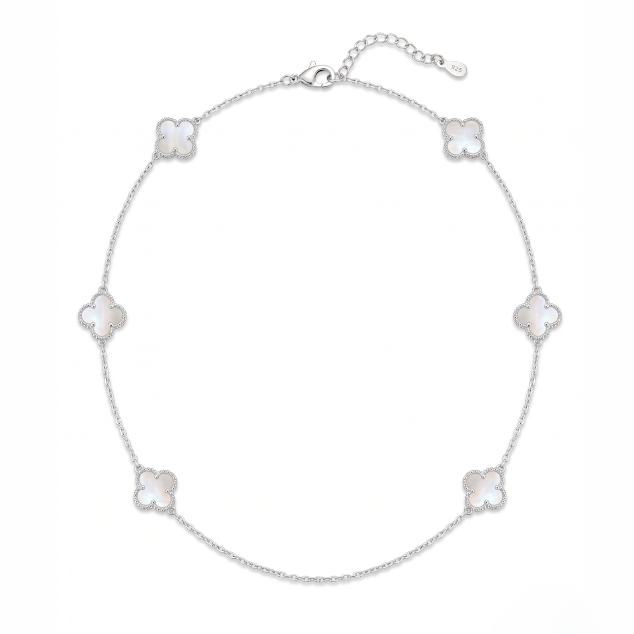 Collar Florencia Nácar de plata 925 con 6 flores de nácar