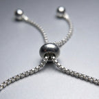 Pulsera corazón ajustable de plata 925 con diseño delicado