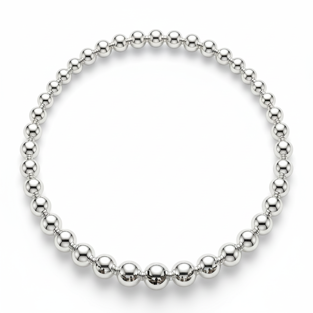 Pulsera Esferas Siena de plata 925 con bolitas pulidas de 3 mm