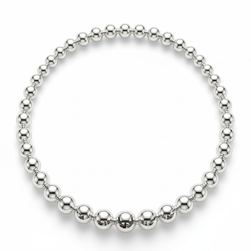 Pulsera Esferas Siena de plata 925 con bolitas pulidas de 3 mm