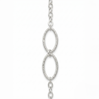 Pulsera óvalos entrelazados de plata 925
