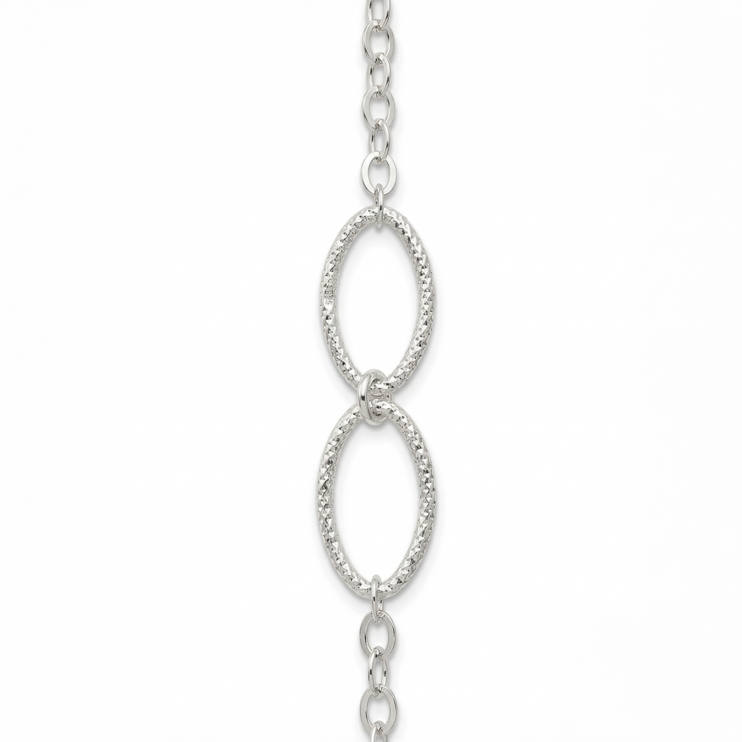 Pulsera óvalos entrelazados de plata 925
