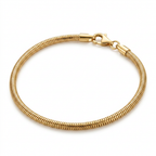 Pulsera Serpentina Verona bañada en oro de 18K sobre plata 925 con diseño liso y elegante