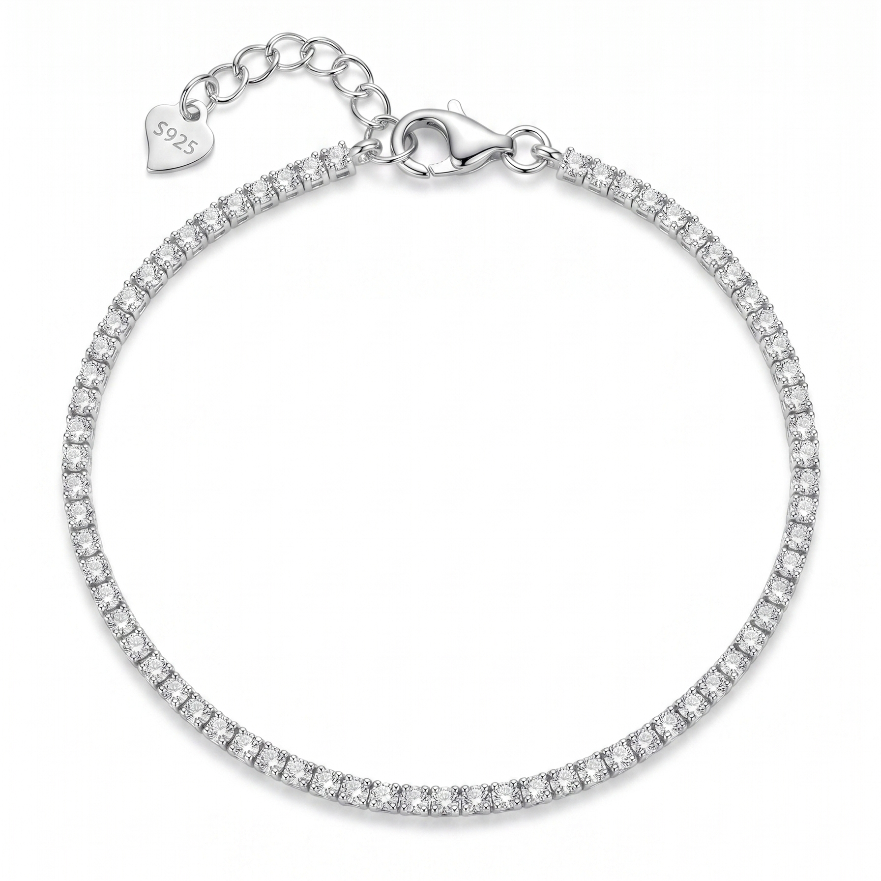 Pulsera Tennis Lumière de plata 925 con zircones transparentes