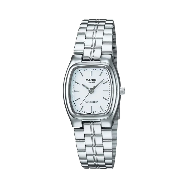 Reloj Casio LTP-1169D-7A plateado para mujer con correa de acero inoxidable