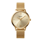 Reloj Casio LTP-E157MG-9A dorado para mujer con correa de malla de acero inoxidable