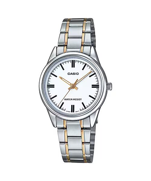 Reloj Casio LTP-V005SG-7A bicolor para mujer con correa plateada y dorada