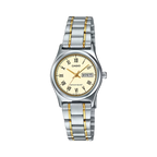 Reloj Casio LTP-V006SG-9B bicolor para mujer con correa plateada y dorada de acero inoxidable