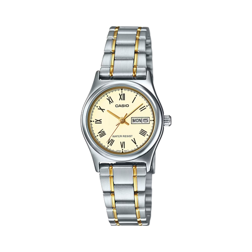 Reloj Casio LTP-V006SG-9B bicolor para mujer con correa plateada y dorada de acero inoxidable