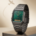 Reloj Casio Vintage AQ-230EGG-3ADF análogo-digital unisex con esfera verde